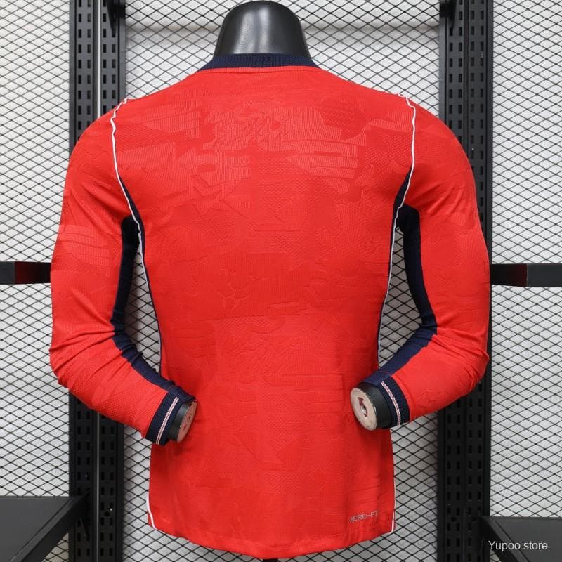 Player Version 26/27 England Away Red Long Sleeve Jersey — imagen 3