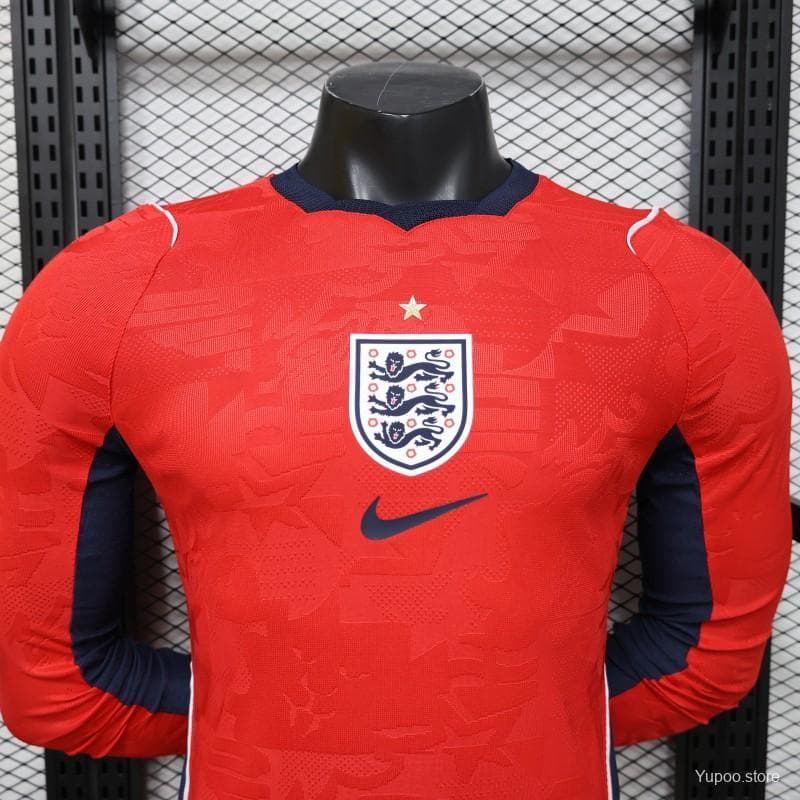 Player Version 26/27 England Away Red Long Sleeve Jersey — imagen 9