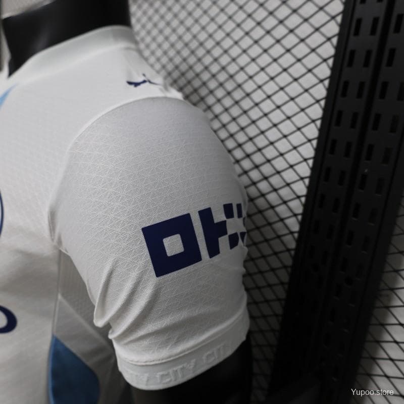 Player Version 26/27 Manchester City White with Blue Stripe Away Jersey — imagen 8