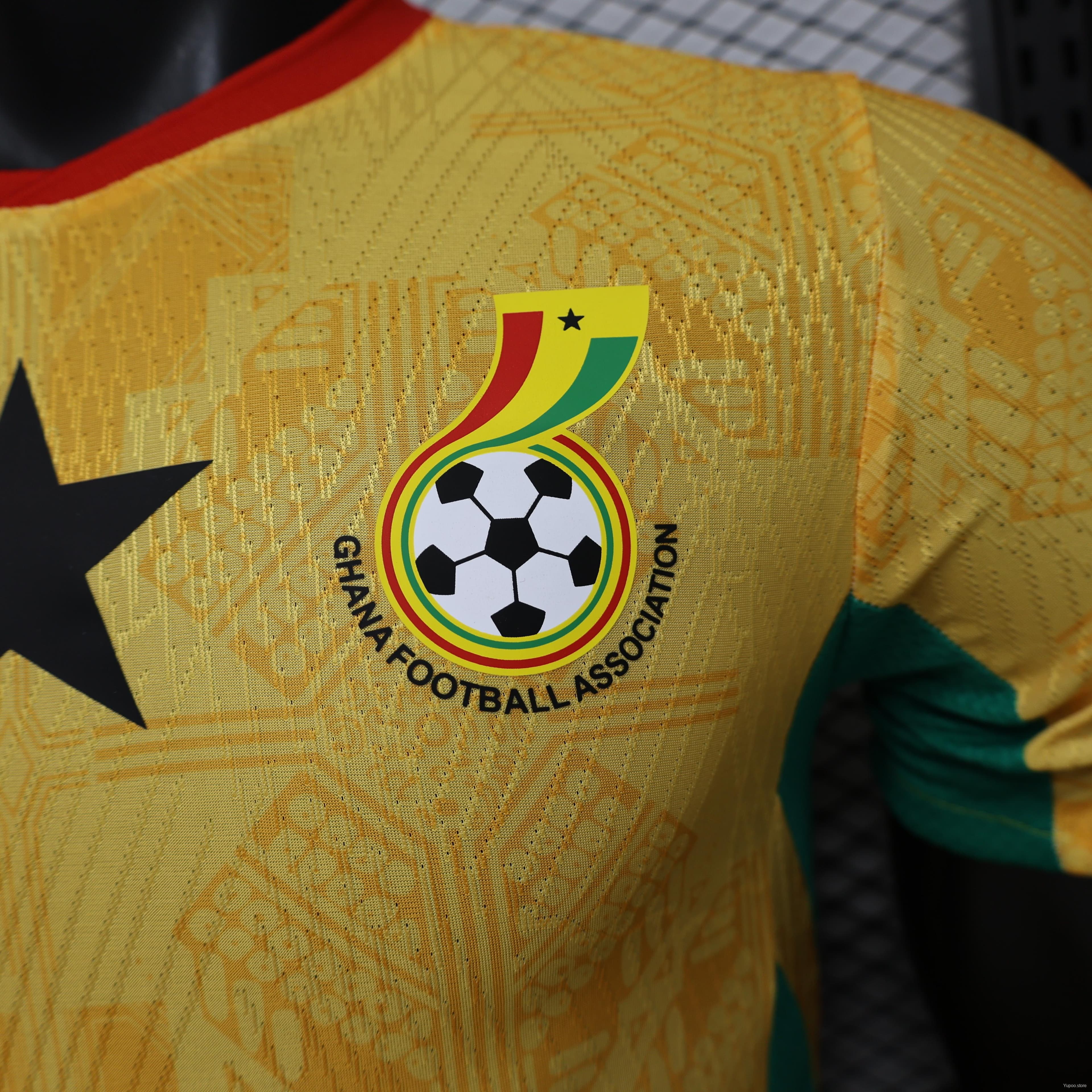 Player Version 26/27 Ghana  Away  Yellow & Green/Red Accent Jersey — imagen 4
