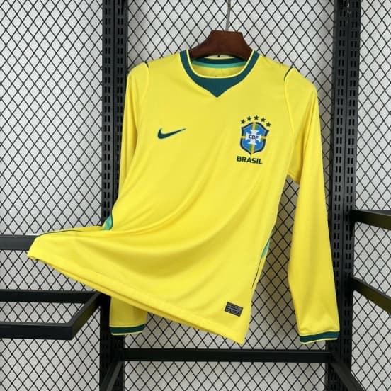 2026 Mens Brazil World Cup Home Long Sleeve Jersey — jersey