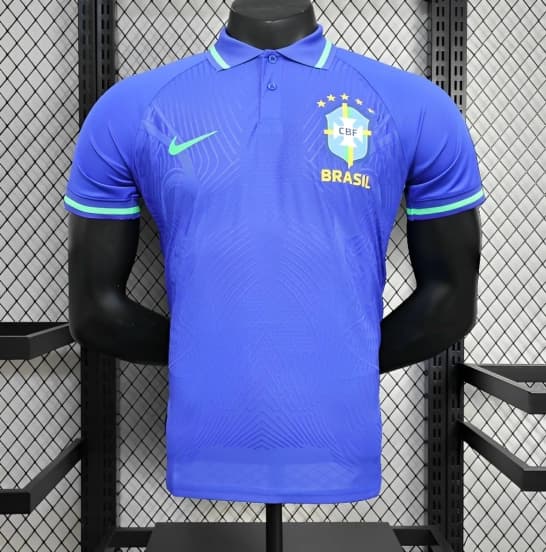 25/26 Player Version Brazil POLO Blue Jersey — Selección de fútbol de Brasil