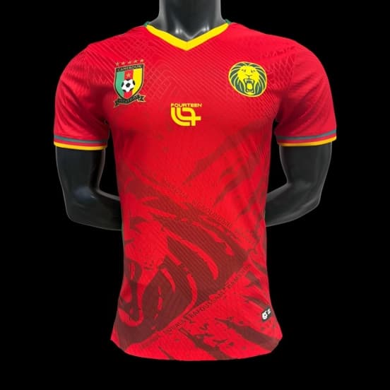 Player Version 2025 Cameroon Away Red Jersey — Selección de fútbol de Camerún