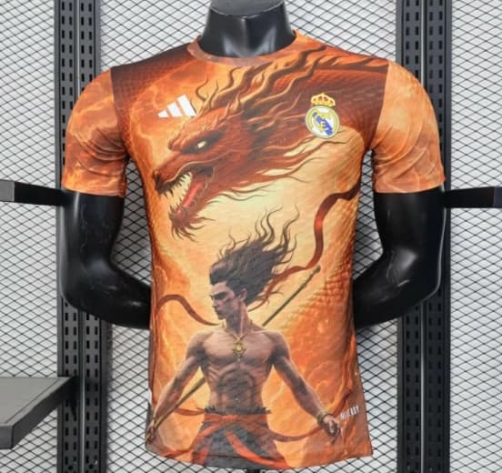 Player Version 25/26 Real Madrid NA ZHA Orange with Dragon Warrior Jersey — jersey