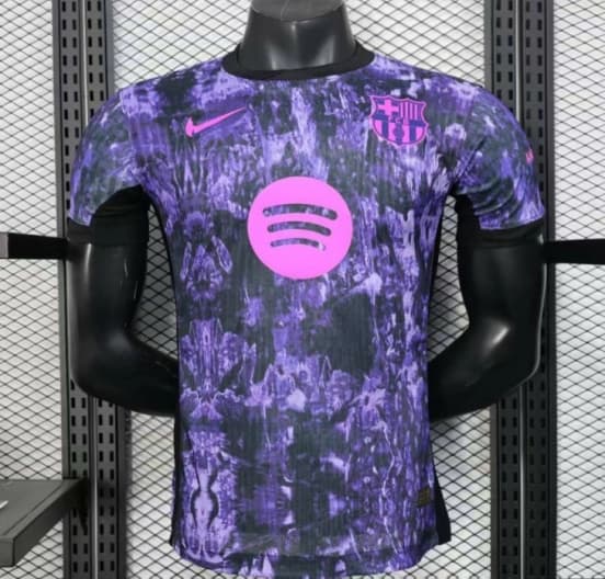 Player Version 25/26 FC Barcelona Purple with Marble Design Jersey — jersey