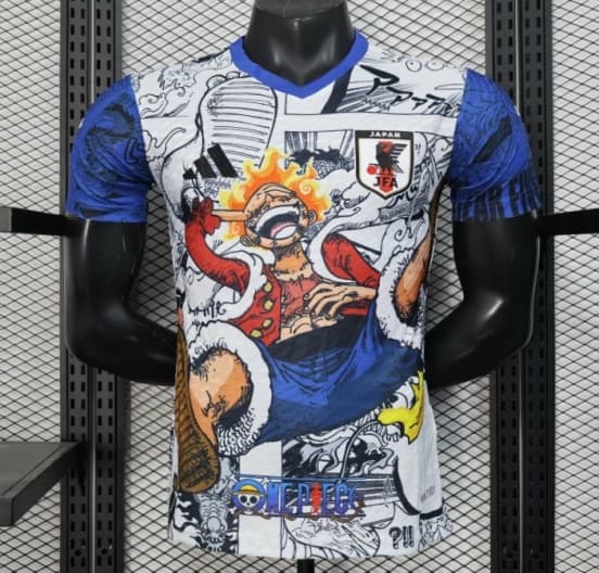 Player Version 2025 Japan Blue/White with One Piece Manga Jersey — jersey