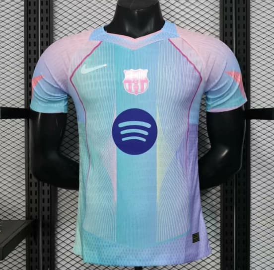 Player Version 25/26 FC Barcelona Mint Green with Pink Trim Jersey — jersey