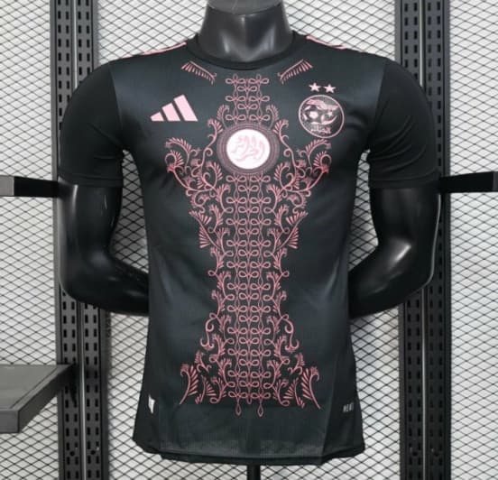 Player Version 2025 Algeria Black with Pink Ornamental Pattern Jersey — Selección de fútbol de Argelia