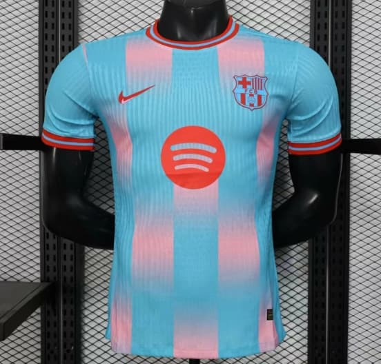 Player Version 25/26 Barcelona Sky Blue with Pink Gradient Stripe Jersey — jersey