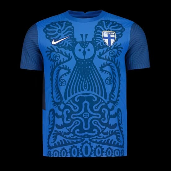 2025 Finland Away Blue Jersey — Selección de fútbol de Finlandia