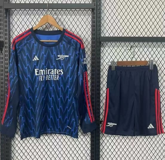 25/26 Kids Arsenal Away Navy Long Sleeve Jersey — jersey