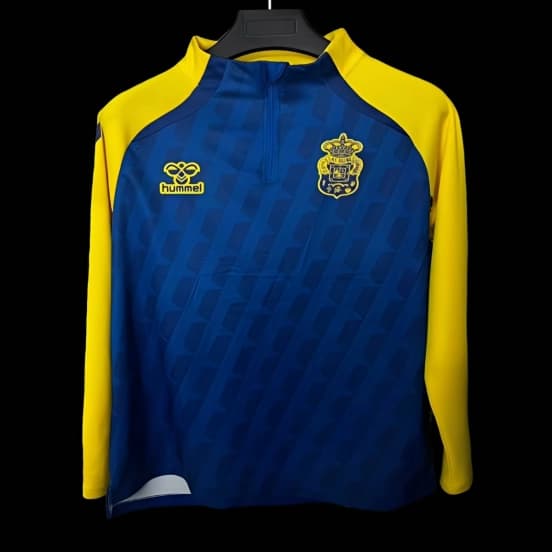 25/26 Las Palmas Half Zipper Yellow/Blue Jacket — Unión Deportiva Las Palmas