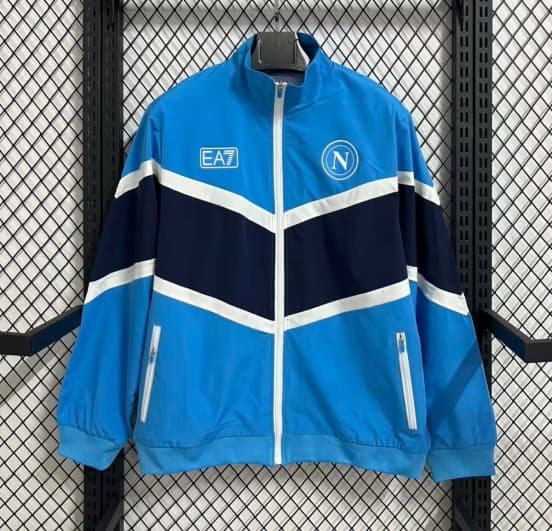 25/26 Napoli Blue Full Zipper Windbreaker — jersey