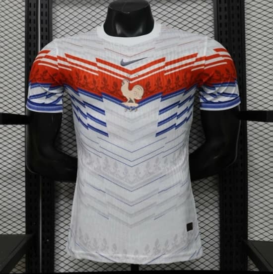 Player Version 2026 France Away White with Red & Blue Chevron Stripe Special Edition Jersey — Selección de fútbol de Francia