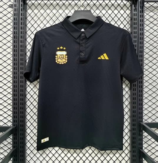2026 Argentina Black Polo Jersey — jersey