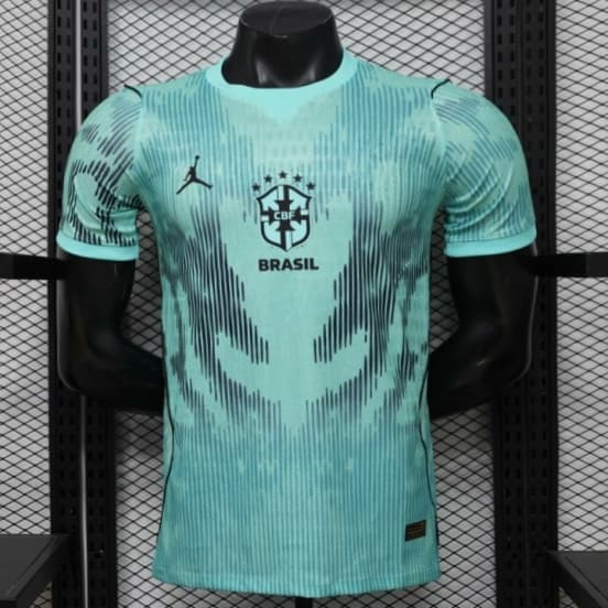 Player Version 26/27 Brazil Mint Green & Black Pattern Special Edition Jersey — jersey