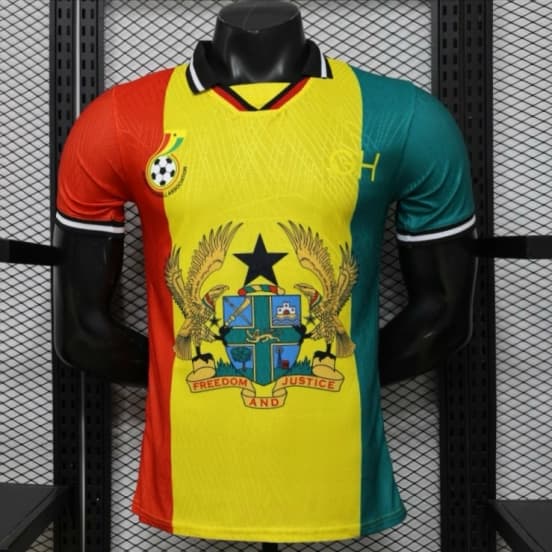 Player Version 2026 Ghana Special Edition Yellow Red Green with National Coat of Arms & Flag Jersey — Selección de fútbol de Ghana