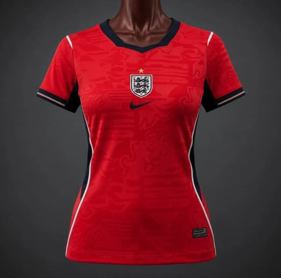 2026 Women England Away Red Jersey — jersey