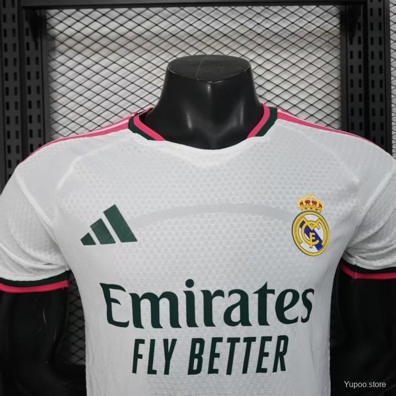 26/27 Player Version Real Madrid Home White Pink Black Jersey — imagen 9