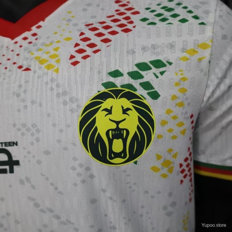 2026 Player Version Cameroon Home White with Red, Dot Pattern Jersey — imagen 9