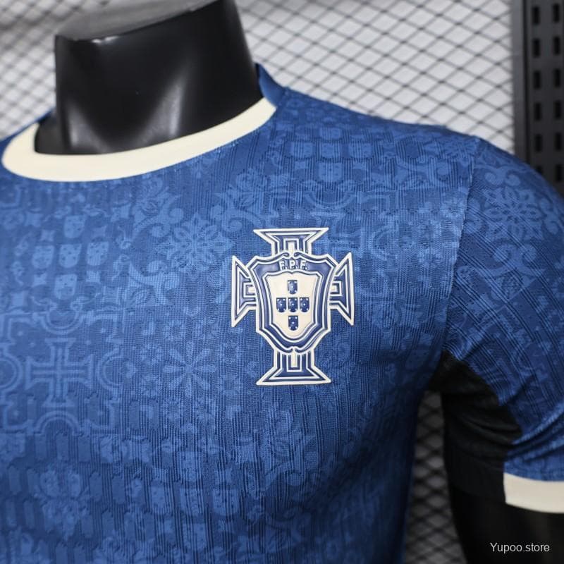 Player Version 2027 Portugal Away Blue with Jacquard Pattern Jersey — imagen 8