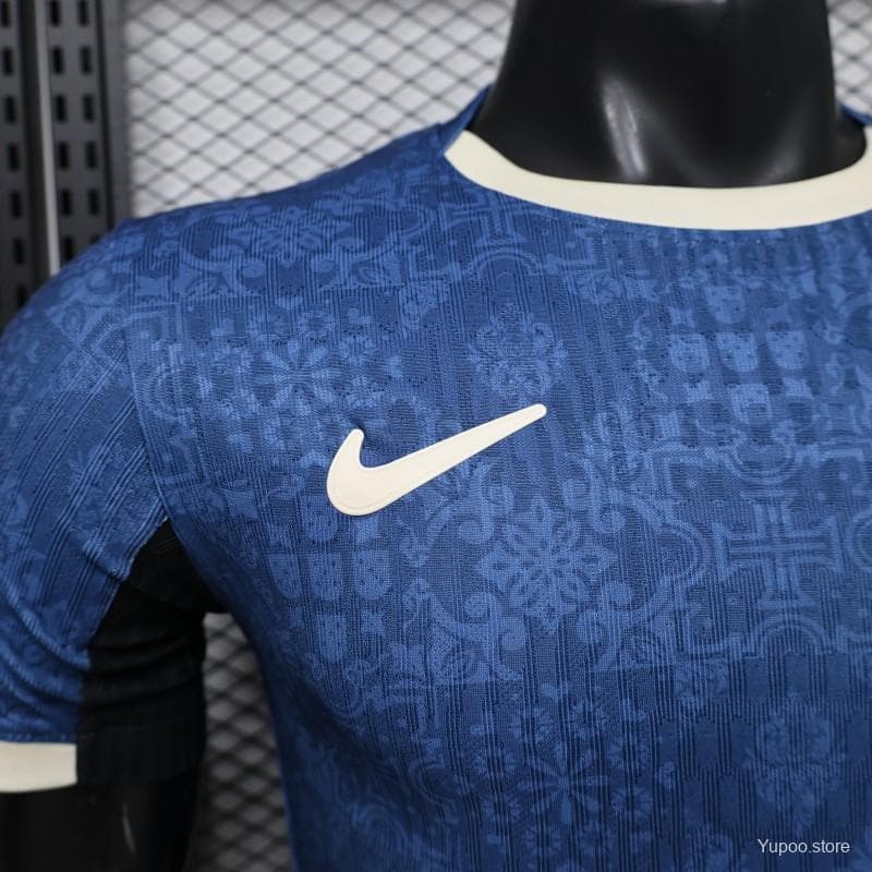 Player Version 2027 Portugal Away Blue with Jacquard Pattern Jersey — imagen 7