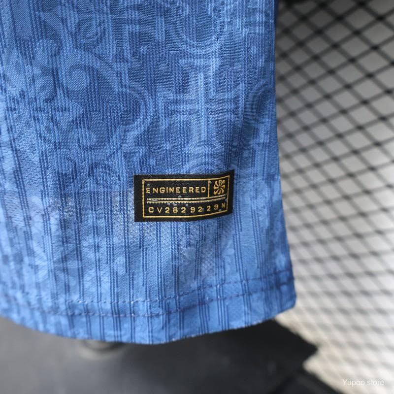 Player Version 2027 Portugal Away Blue with Jacquard Pattern Jersey — imagen 4