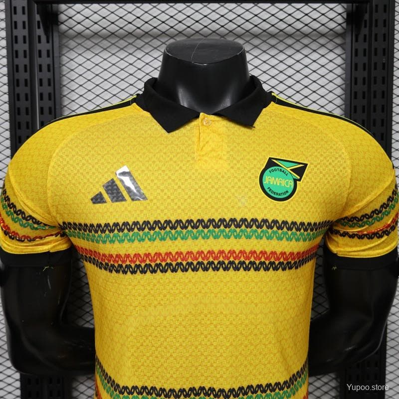 Player Version 2027 Jamaica Home Yellow with Reggae Stripe Jersey — imagen 10