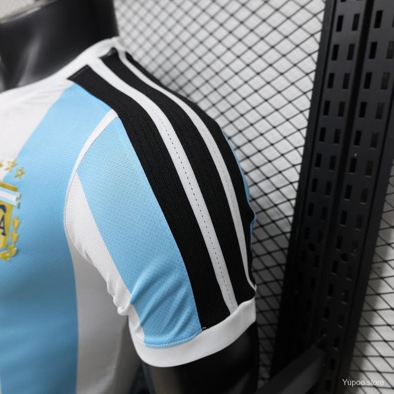 Player Version 2027 Argentina Home White & Light Blue Stripes with FIFA World Cup Champion Badge Jersey — imagen 7