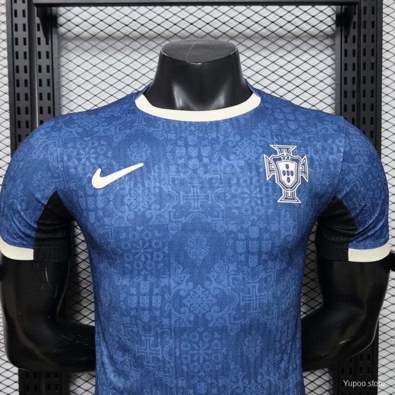 Player Version 2027 Portugal Away Blue with Jacquard Pattern Jersey — imagen 9