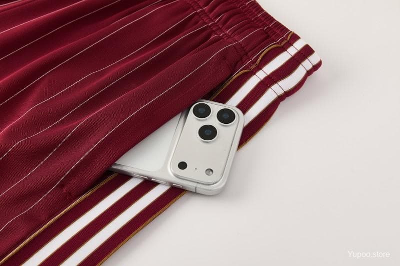 26/27  Arsenal  Maroon Pinstripe Short Sleeve+Soccer Shorts — imagen 14