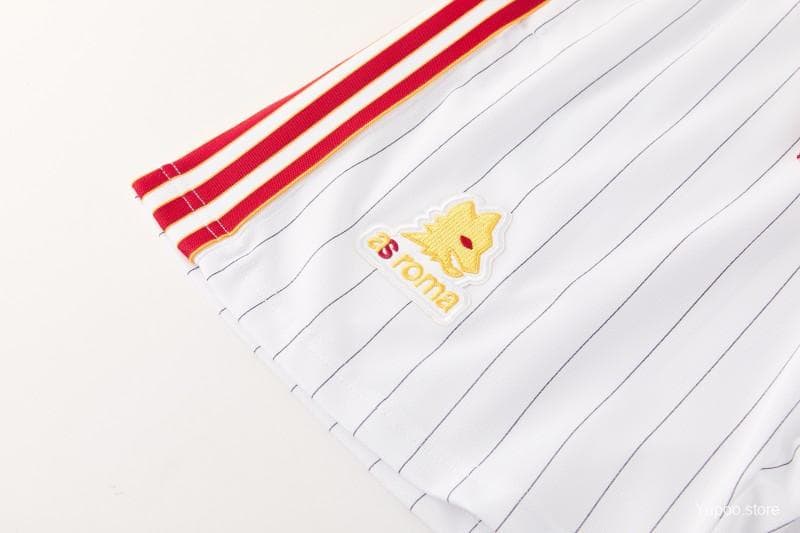 26/27 AS Roma White Short Sleeve+Soccer Shorts — imagen 3