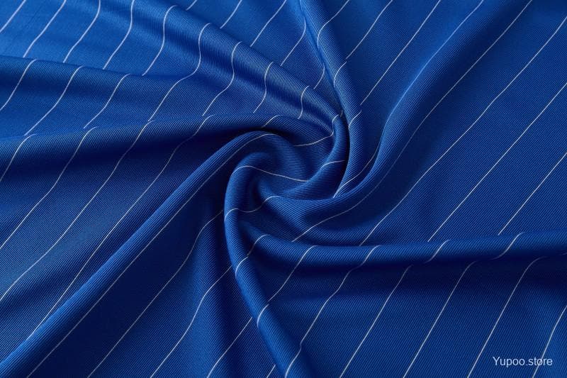 26/27 Chelsea FC  Blue  Stripes Short Sleeve+ White Soccer Shorts — imagen 9