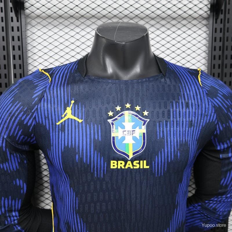 Player Version 26/27 Brazil Navy Blue Special Edition Long Sleeve Jersey — imagen 10