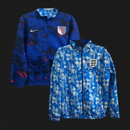 2024 England Reversible Blue/Navy Full Zipper Jacket — Selección de fútbol de Inglaterra
