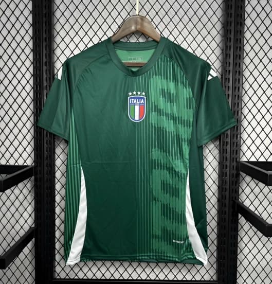 2024 Italy Pre-Match Green Jersey — Selección de fútbol de Italia