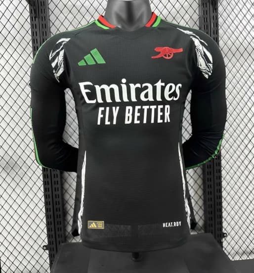 Player Version 24/25 Arsenal Away Black Long Sleeve Jersey — Arsenal Football Club