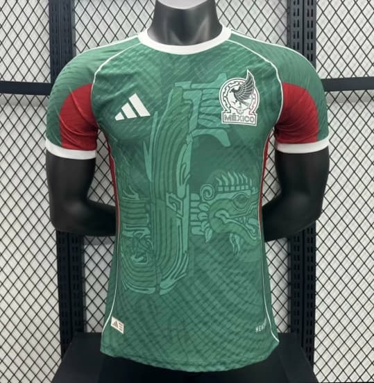Player Version 2025 Mexico Green Dragon Pattern Pre-Match Jersey — Selección de fútbol de México