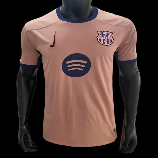 25/26 FC Barcelona Pink with Navy Trim Jersey — jersey