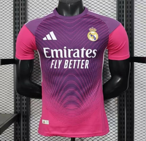 Player Version 25/26 Real Madrid Purple Pink with Geometric Wave Pattern Jersey — jersey
