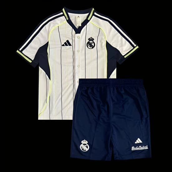 25/26 Kids Real Madrid US Pack Baseball Jersey — jersey