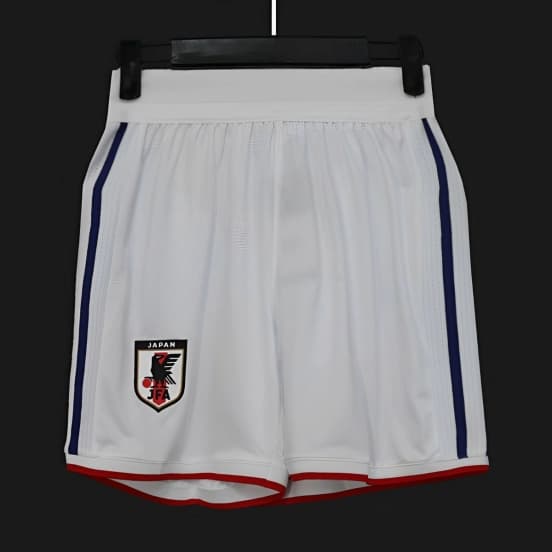 2026 Player Version Japan White with Navy Blue Stripes Shorts — jersey