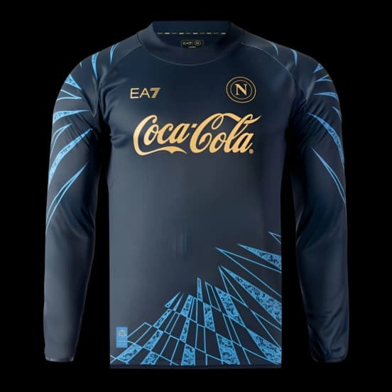 25/26 Napoli Blue Pre-Match Long Sleeve Sweatshirt — jersey