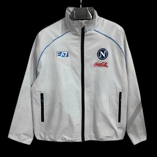 25/26 Napoli White Full Zipper Windbreaker — jersey