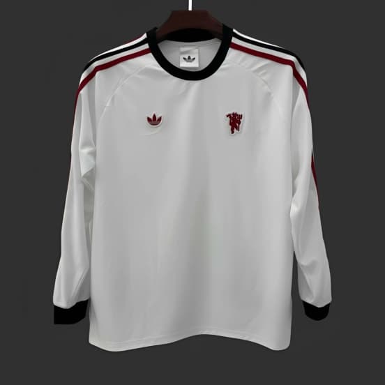 25/26 Manchester United Originals White Crew Long Sleeve Sweat — jersey