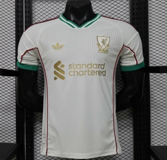 Player Version 26/27 Liverpool FC Off-White with Gold Crest  Special Edition Away Jersey — jersey