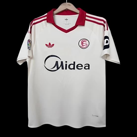 25/26 Sevilla White Vintage Re-make Jersey — Sevilla Fútbol Club