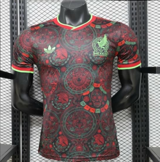 Player Version 2026 Mexico  Black with Aztec Calendar & Day of the Dead Special Edition Jersey — jersey