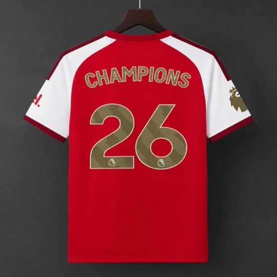 26/27 Arsenal Home Jersey With Champions Printing — jersey