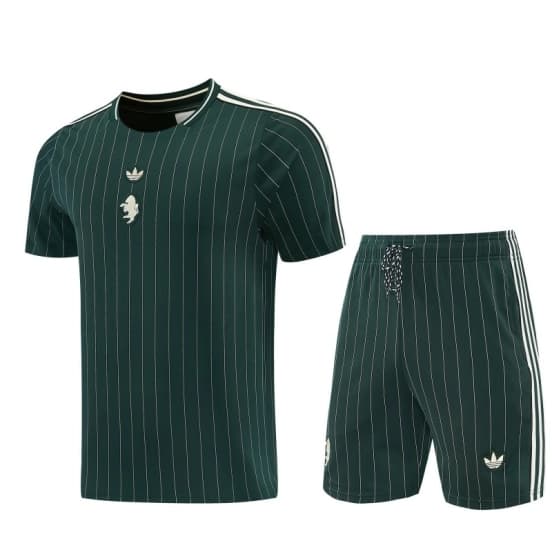 26/27 Juventus Navy Green Short Sleeve+Soccer Shorts — Juventus de Turín